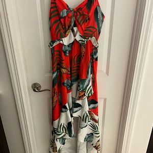 Hawaiian print dress